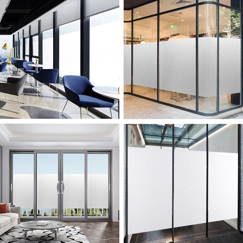 Privacy Vinyl Roll Glass Decorative Pvc Frosted Mylar Film Static Cling Self Adhesive Window Film For Bathroom Office Hotel