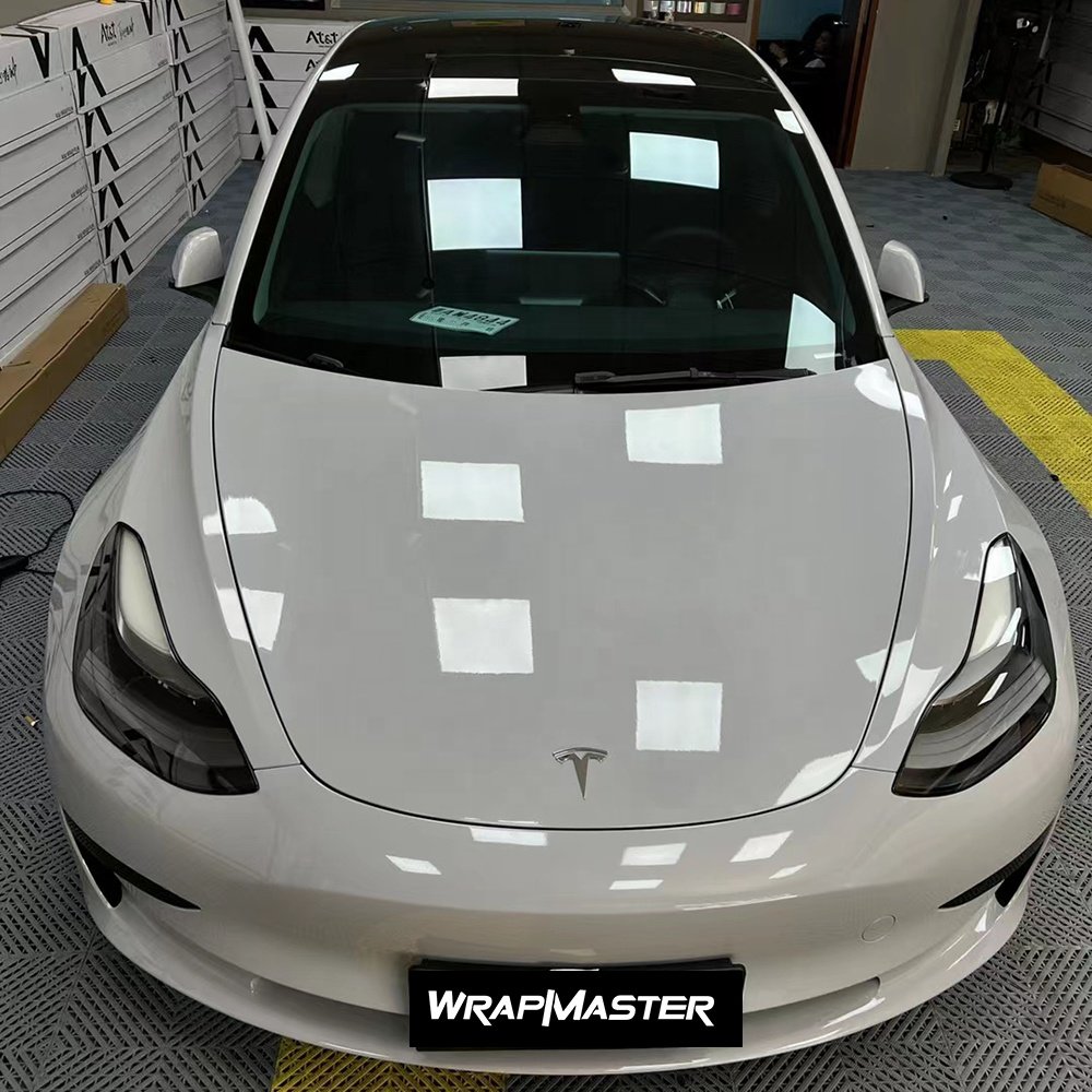 WRAPMASTER Paint Protection Film Super Crystal Gloss Nardo Light Grey Auto Wrapping Vinyl Stickers Wrap