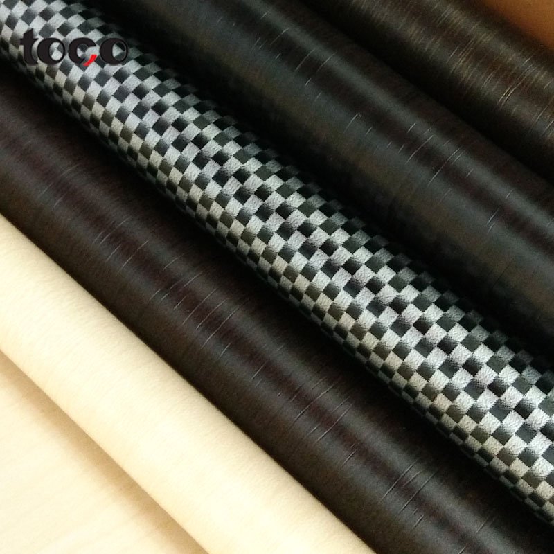 TOCO PVC wood grain vinyl wrap decorative film for furniture cover PVC sticker paper in roll