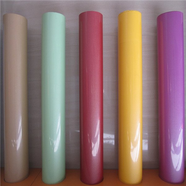 high gloss sparkle solid color PVC decorative film for 1mm PVC sheet lamination