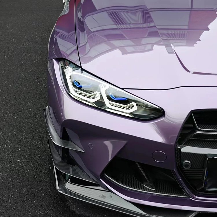Super Glossy PET Midsummer Purple PVC Wrap Glossy Wrapping Car Wrap Vinyl Film Body Position Roll Shape Paint Protection