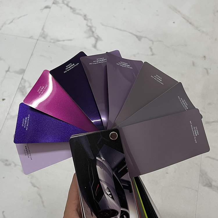 Super Glossy PET Midsummer Purple PVC Wrap Glossy Wrapping Car Wrap Vinyl Film Body Position Roll Shape Paint Protection