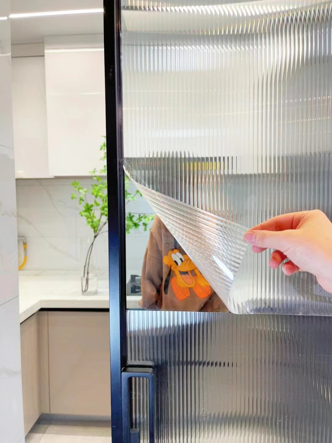 High Quality 3D Reeded Glass Film Self Adhesive Decorative Window Film