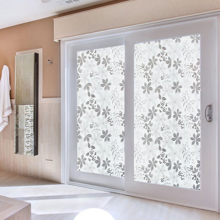 Factory Wholesale Cheap Removable Pvc Glass Decoration Sticker Static Cling Film For Bathroom Office Hotel Window Glass