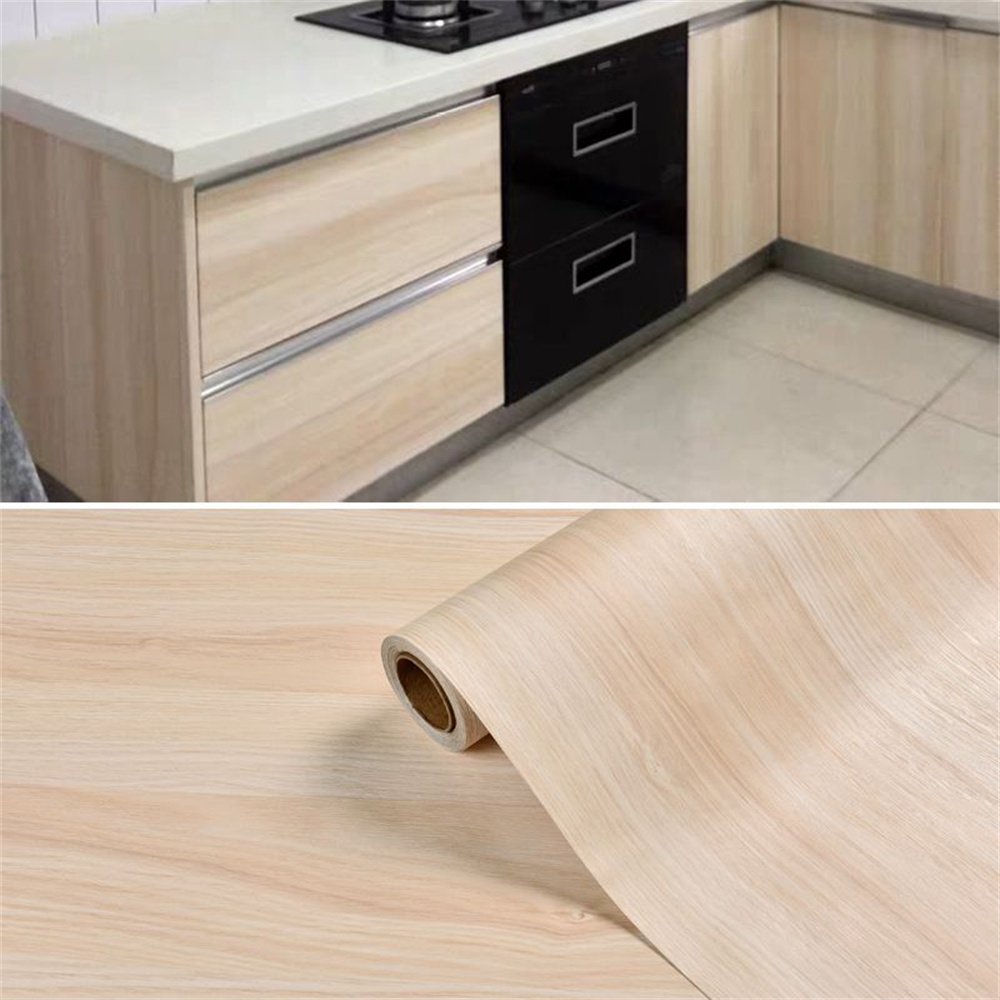 Home protection furniture PVC PETG vinyl laminate wood flooring wood grain pvc PETG decorative film for kitchen