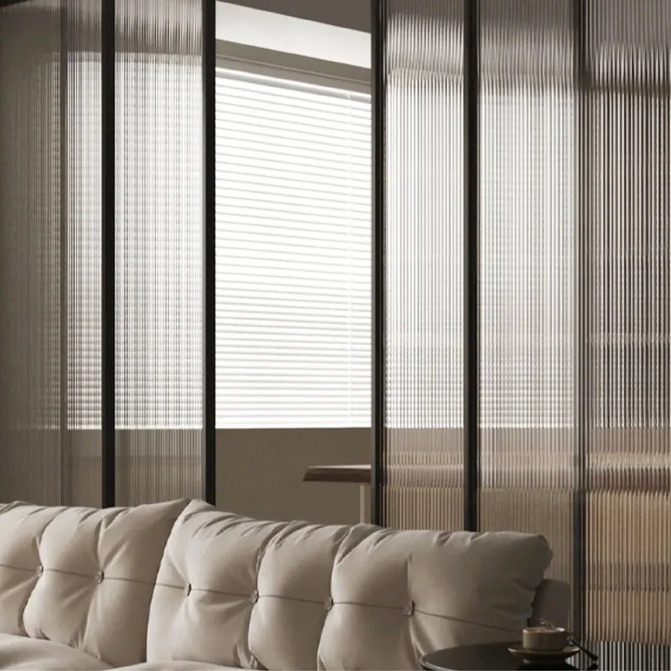 Privacy Glass Window film Reeded window film Removable Anti-UV Window Coverings Decorative film for Home Office