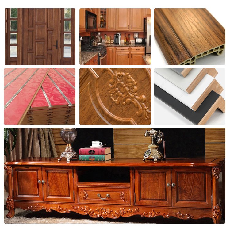 Wood Grain Pvc Decorative Film For Pvc Panel