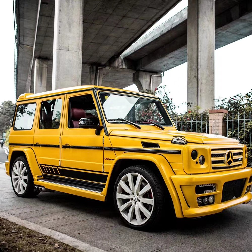WRAPMASTER 1.52*17m Yellow Satin Metallic Car Body Exterior Decoration Auto Car Vinyl Wrap