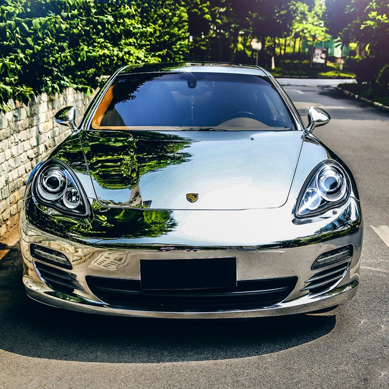 WRAPMASTER 1.52 *18meter super high stretch silver gloss chrome mirror vinyl car wrap cost for sale