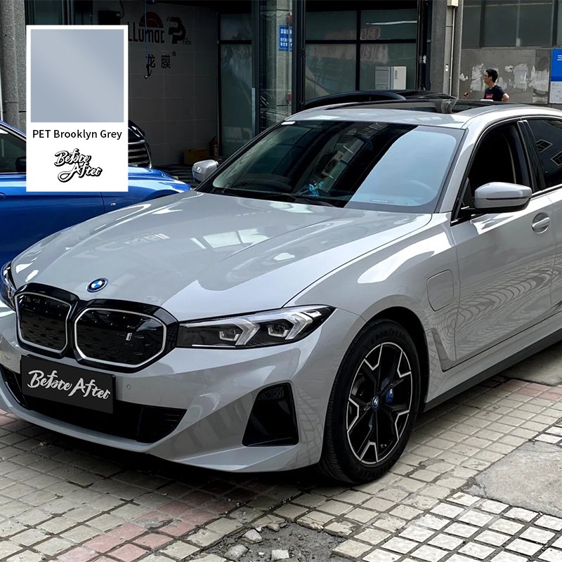 Crystal Car Vinyl Wrap Sticker Self-Healing PET MaterialFull Body Auto Color Changing Film Anti-Scratch UV Proof Brooklyn Grey