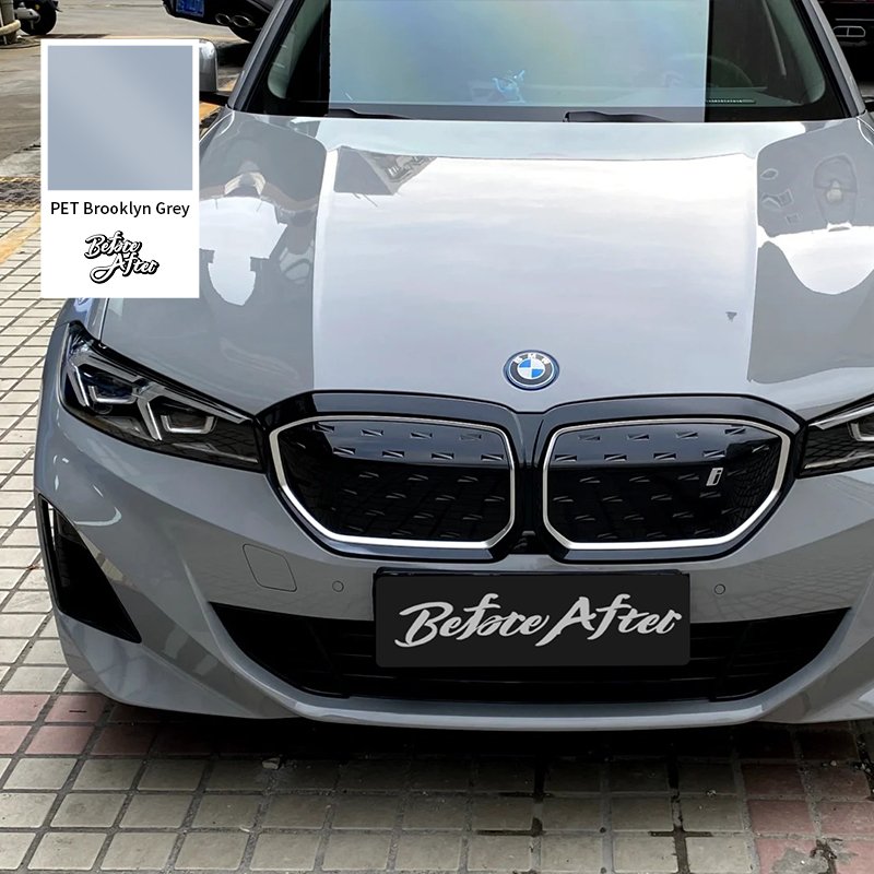 Crystal Car Vinyl Wrap Sticker Self-Healing PET MaterialFull Body Auto Color Changing Film Anti-Scratch UV Proof Brooklyn Grey