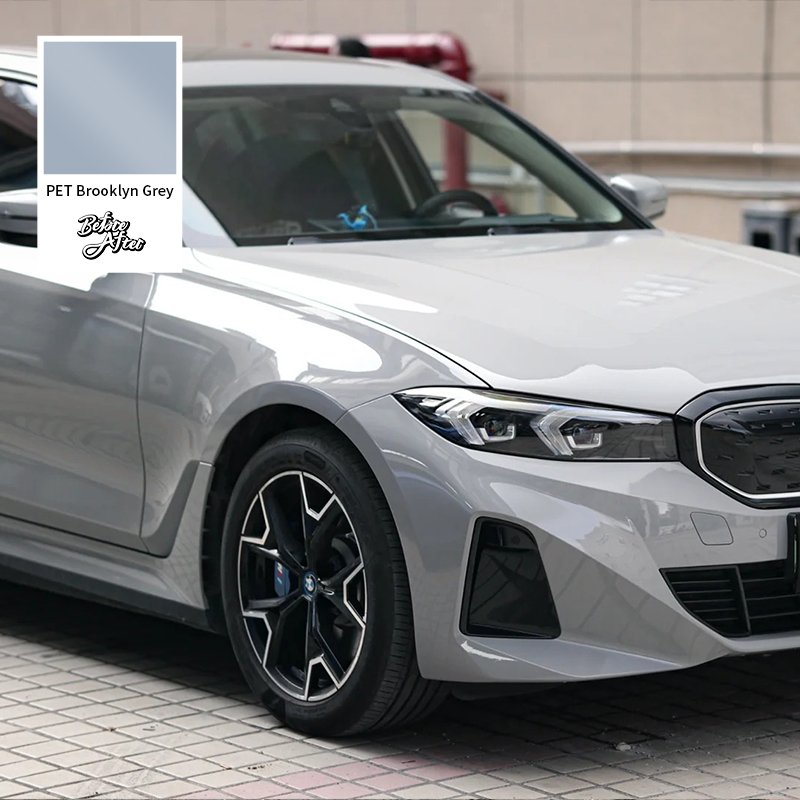 Crystal Car Vinyl Wrap Sticker Self-Healing PET MaterialFull Body Auto Color Changing Film Anti-Scratch UV Proof Brooklyn Grey