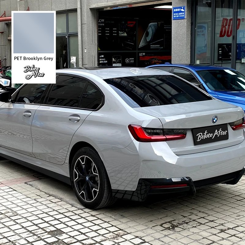 Crystal Car Vinyl Wrap Sticker Self-Healing PET MaterialFull Body Auto Color Changing Film Anti-Scratch UV Proof Brooklyn Grey