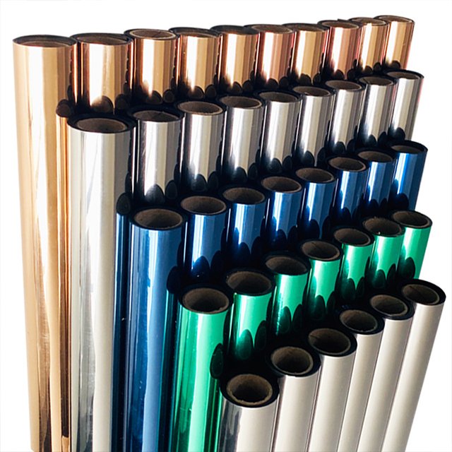 High Clear Vision Silver foil Tinted Titanium Solar Insulfilm Building Window Reflection Film