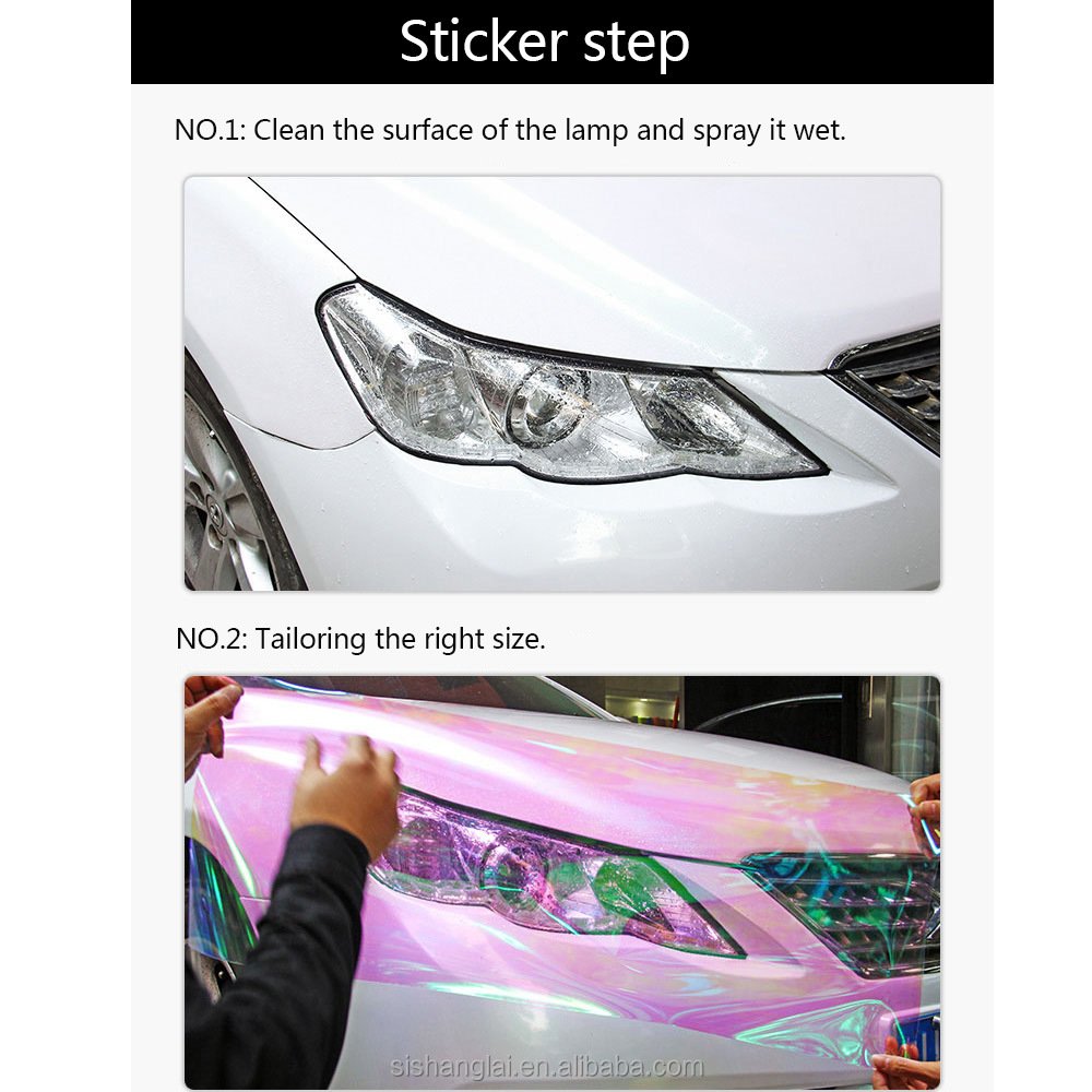 SCHANLEY 30cm*2m Car Decoration Headlight and Taillights Film Light Tint Film Car Wrap Vinyl Lamp Film