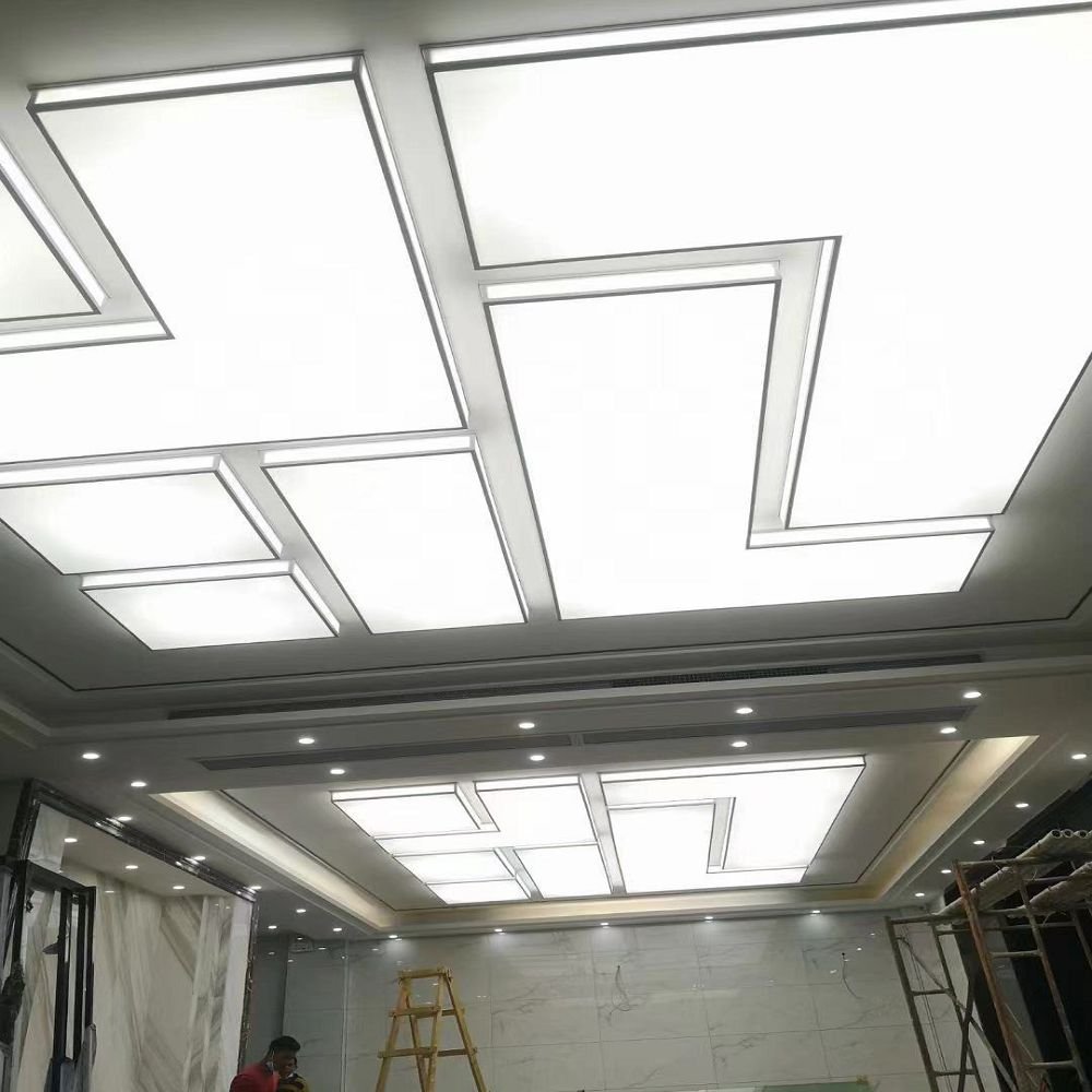 Decorative false ceiling Customized DIY White translucent backlit fabric PVC stretch ceiling film panel desgin plastic ceiling