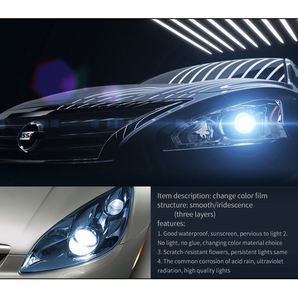 SCHANLEY 30CM*10M Car Decoration Headlight and Taillights Film Light Tint Film Car Wrap Vinyl Lamp Film