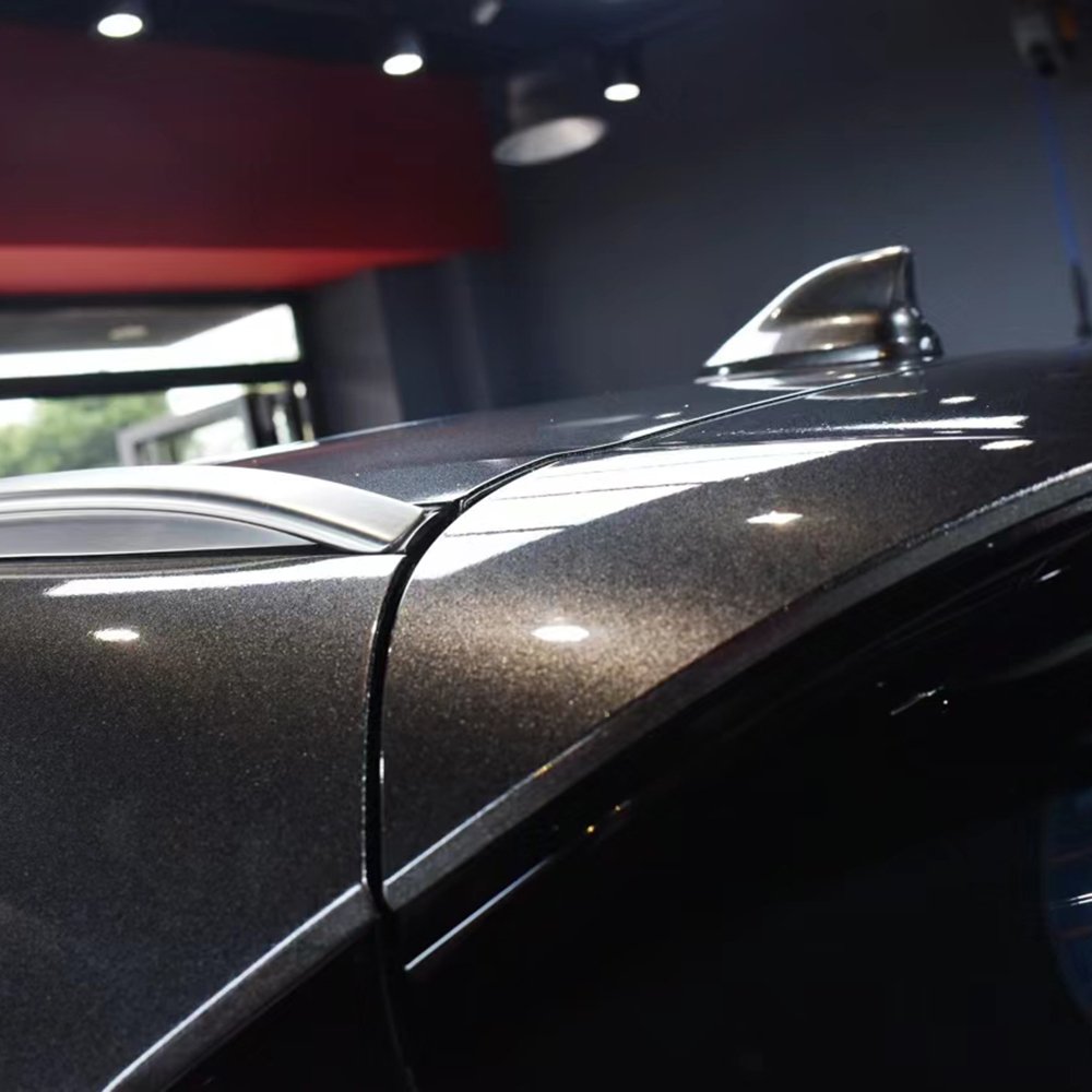1.52*17M PVC Car Wrap Film Gloss Heavy Metal Graphite Grey Vinyl Wrapping Film Color Changing Film