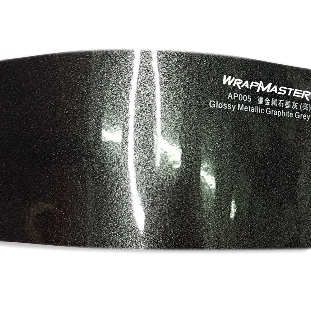 1.52*17M PVC Car Wrap Film Gloss Heavy Metal Graphite Grey Vinyl Wrapping Film Color Changing Film