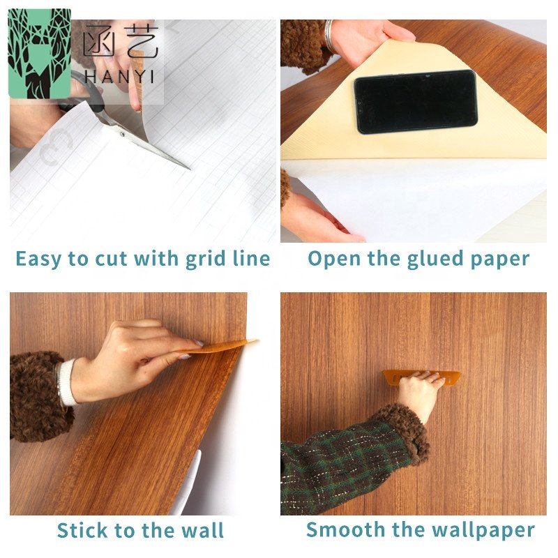 self adhesive wood paper roll decorative films furniture decorative film