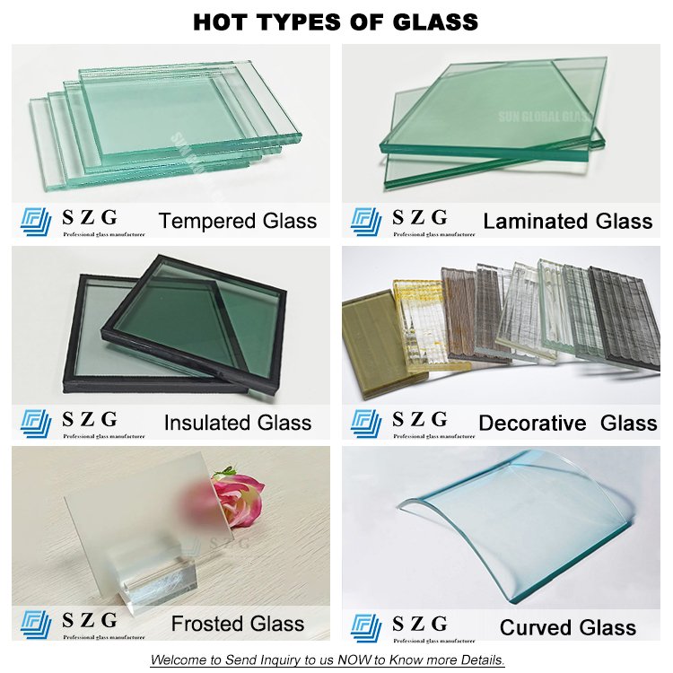 Sun Global Factory Interior Decorative Laminated Fabric Glass Panel For Partition Wall Color Tinted Glass Sheet Curtain Wall