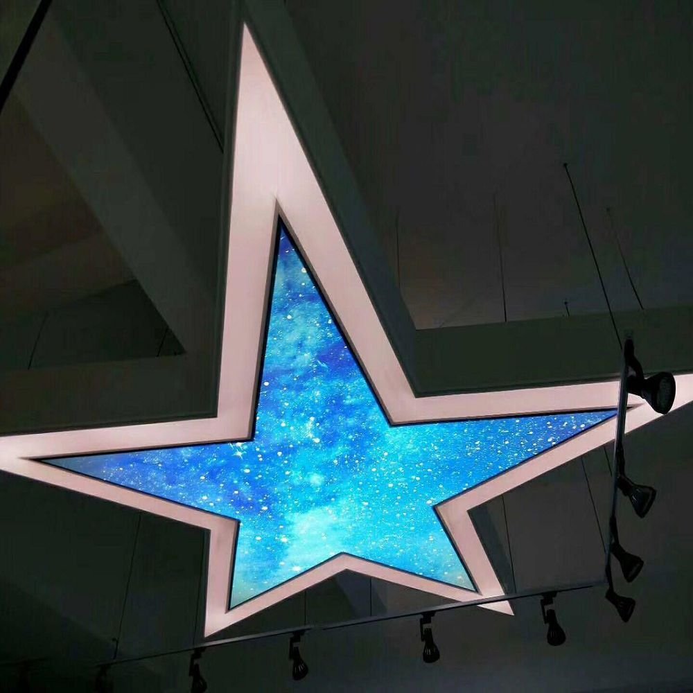 Factory-Direct PVC Films Embossed Matt Finish Night Sky Stars Decorative Stretch Ceiling Free Sample for Apartment Application