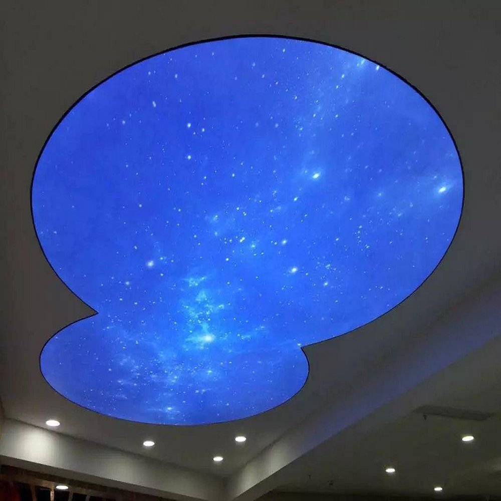 Factory-Direct PVC Films Embossed Matt Finish Night Sky Stars Decorative Stretch Ceiling Free Sample for Apartment Application