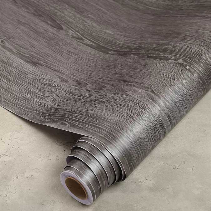 Wholesale Anti-Slip PVC Laminate film pvc membrane foil wood grain texture pvc film