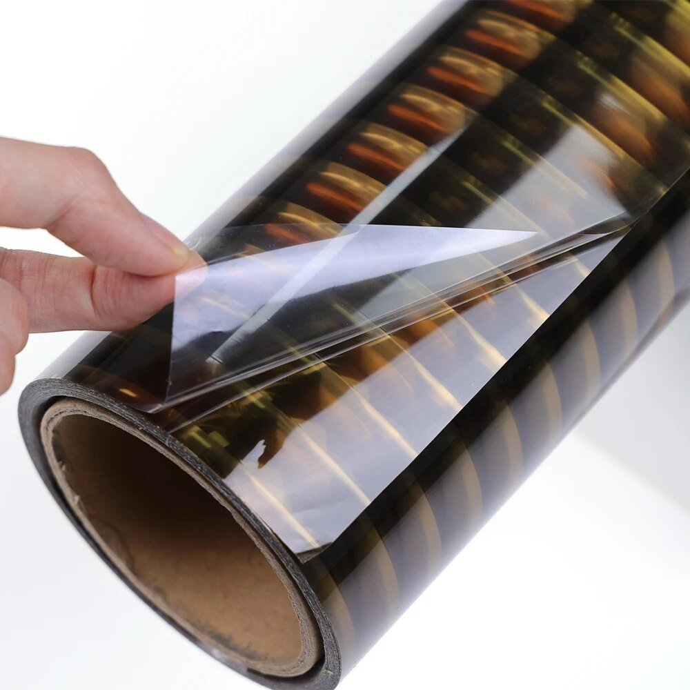 Bronze Color Adhesive Decorative Window Film Reeded Glass Premium PET Material 3D Home Office Eco-friendly Farmhouse with Glue