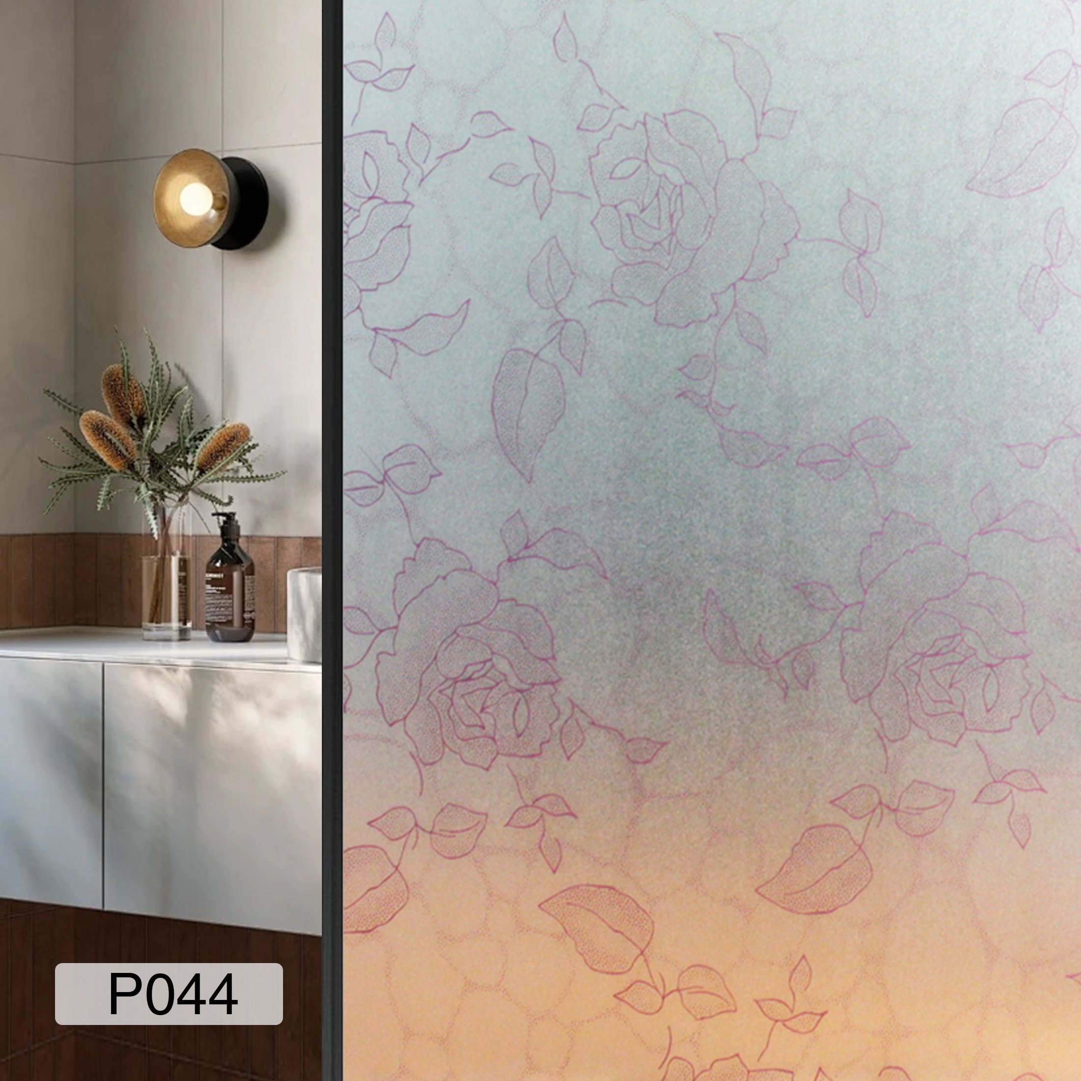 Privacy window removable decorative pvc window static glass film