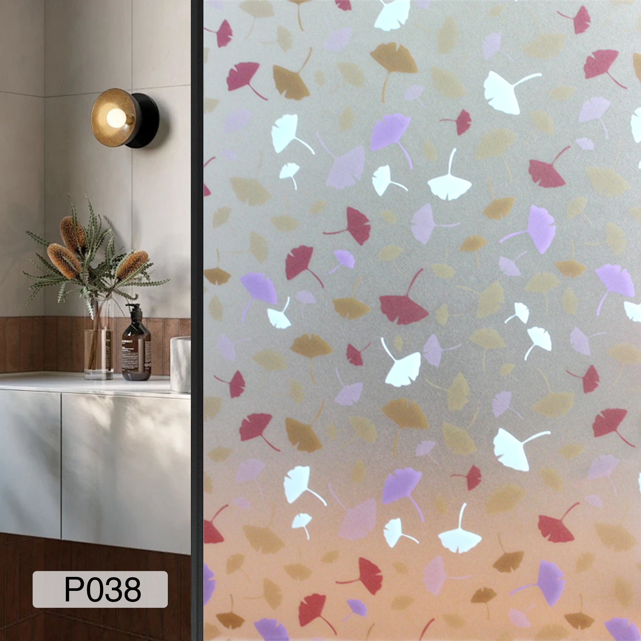 Privacy window removable decorative pvc window static glass film