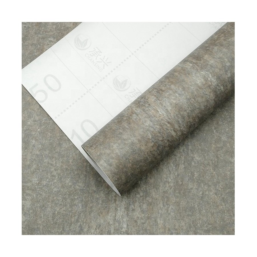 Factory Wholesale Waterproof Industrial Style Cement Color Self-adhesive Vinyl Wallpaper PVC film