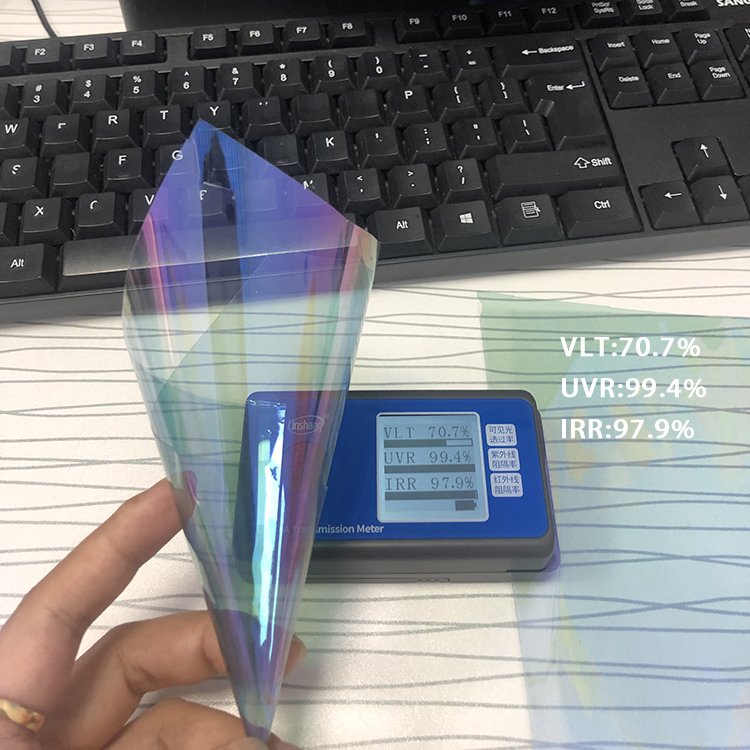 Chameleon Tint Window Film 60inch*100ft 70%Vlt Red Rainbow Car Window Tint With Uv Rejection Chameleon Windshield Film