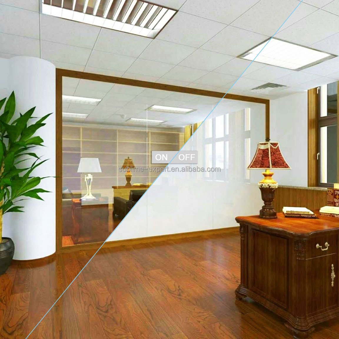 High-end Switchable Electric PDLC Glass film privacy electric film glass for Windows and Doors pelcula inteligente pdlc film