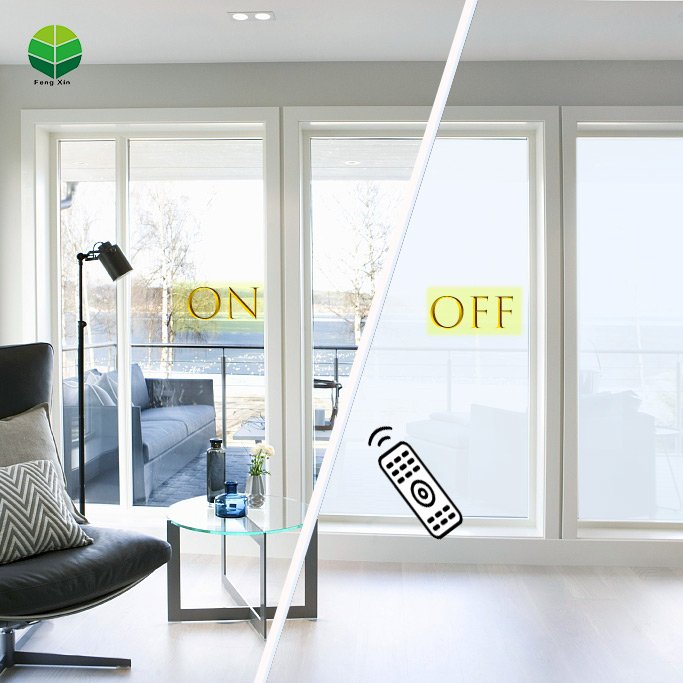 FENGXIN Wholesale Color Changing Self Adhesive Electronic Window Privacy Glass PDLC Switchable Smart Film