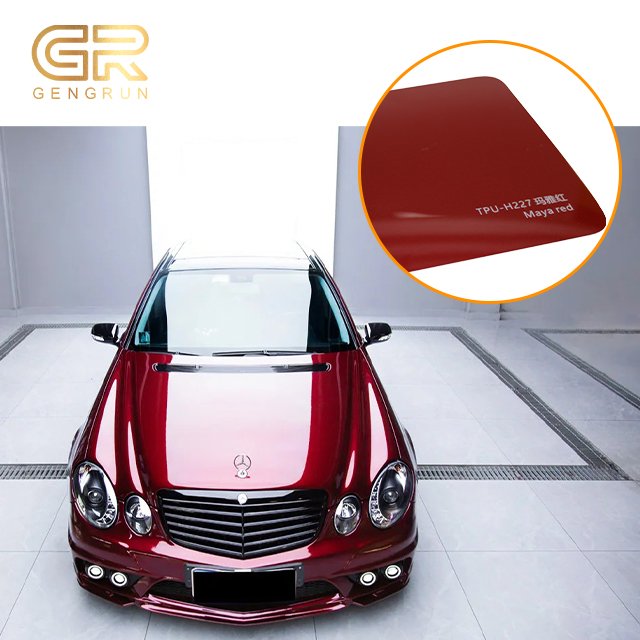 1.52*16.5m/roll New Car TPU Color Paint Protection Film Rainbow Laser Red Colorful PPF Auto Wrap Film