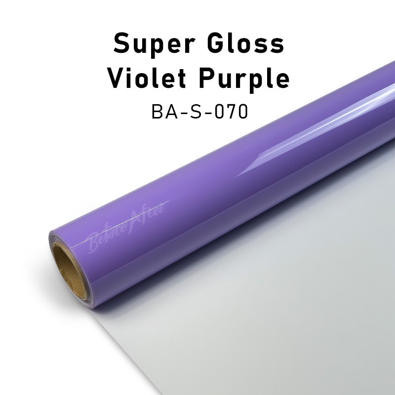 High Quality No glue left vinyl color film Purple Car Vinyl Wrap Glossy Crystal Lavender Purple colour change film