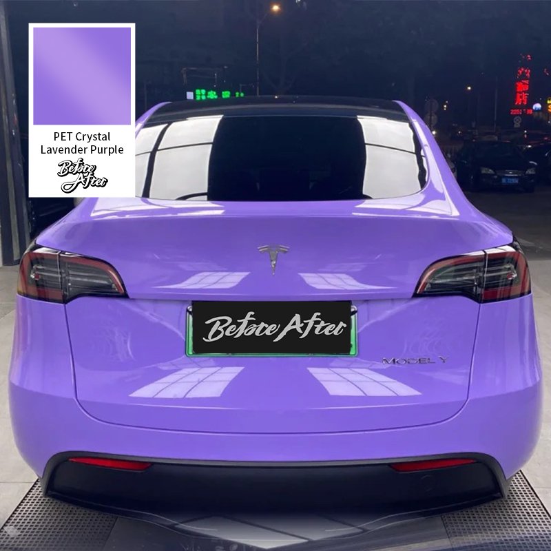 High Quality No glue left vinyl color film Purple Car Vinyl Wrap Glossy Crystal Lavender Purple colour change film