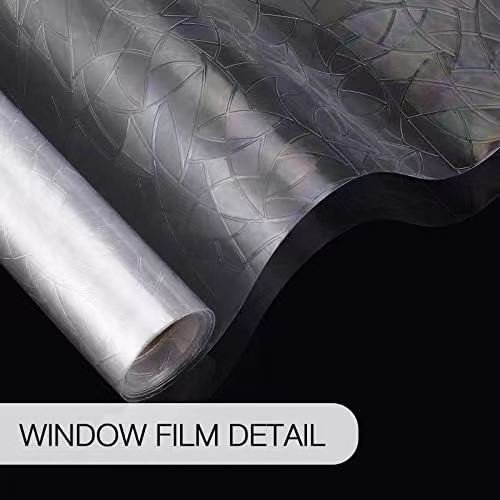 Colorful Modern Embossed PVC Glass Film 60cm Width Stylish and Elegant Decorative Roll for Hotel Spaces