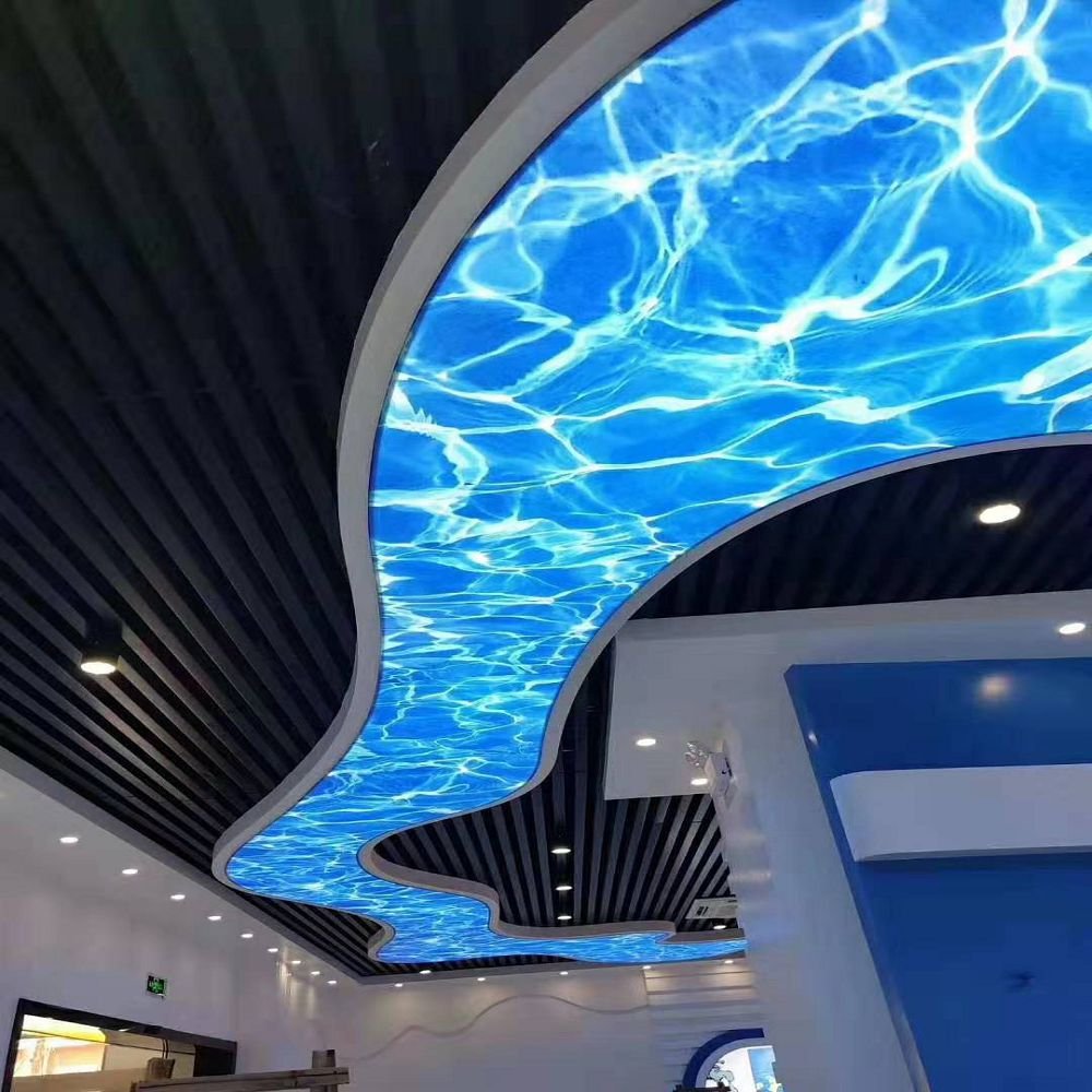 Swimming pool decor Sky design PVC stretch ceiling film max width 5 meter UV digital printed weld with PVC harpoon kit spatula