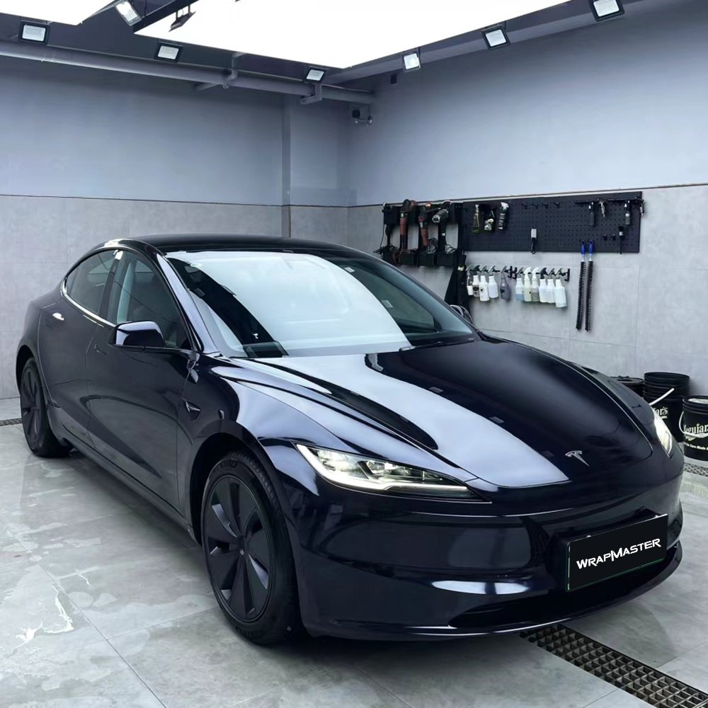 WRAPMASTER 1.52*17m High-quality TPU Blue Crystal Black Hydrophilic Properties TPU PPF Paint Protection Film For Car Body
