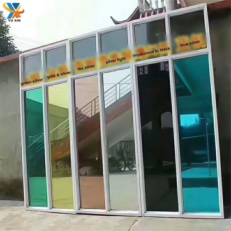 Silver Reflective One Way Mirror Privacy Window Tint Film 90% Heat Contral Window Film For Building Architectural