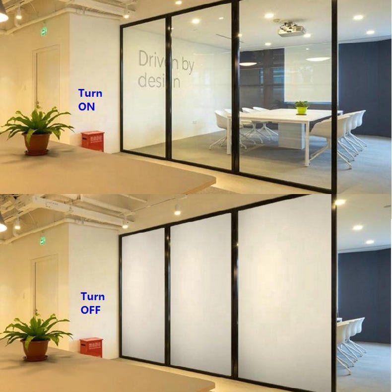 PDLC Smart Glass For Office Room Partition Glass Wall Switchable Film Privacy Room PDLC Smart Film for Glass Door