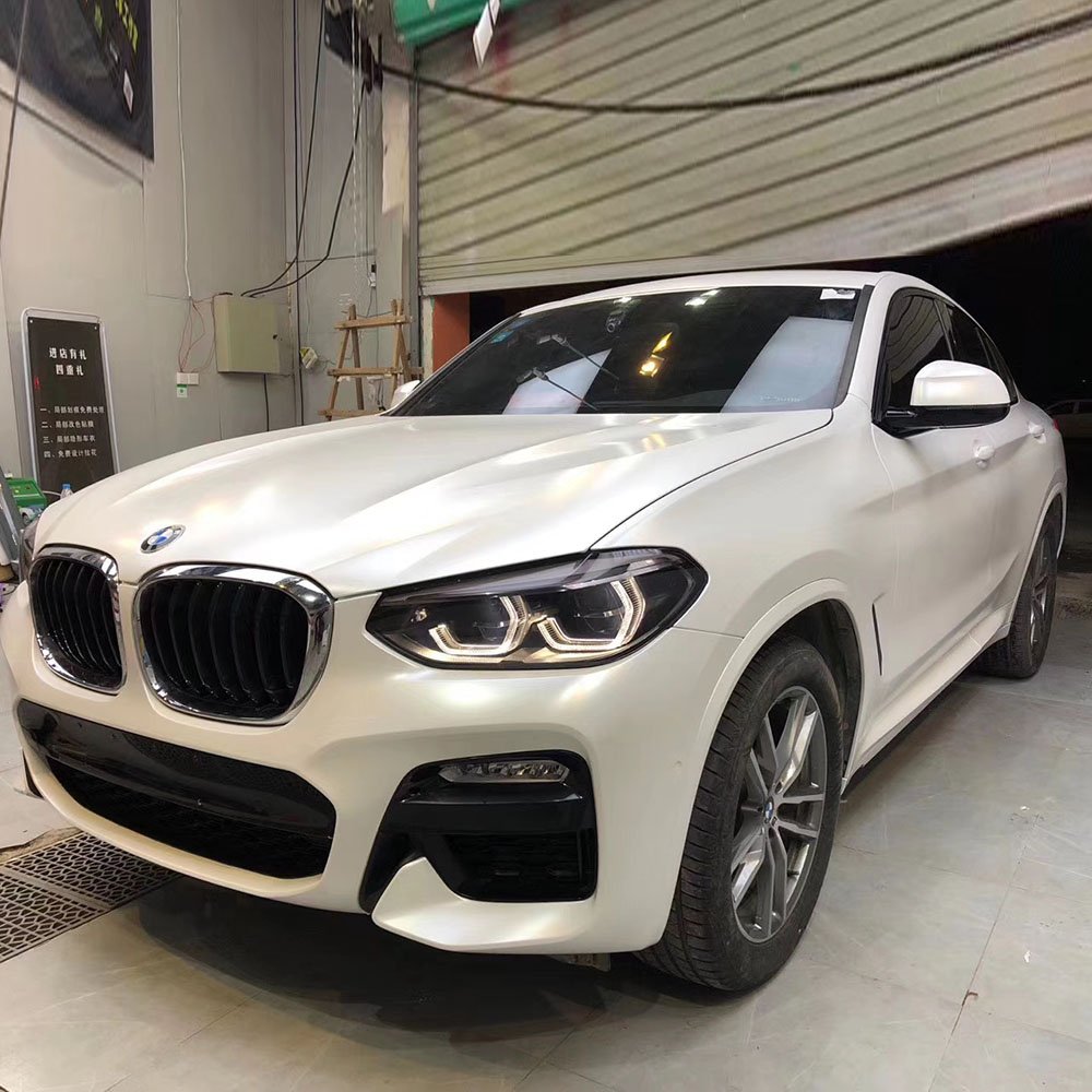 WRAPMASTER 5*56ft Satin Metallic white car Vinyl film Car vinyl Wrapping film