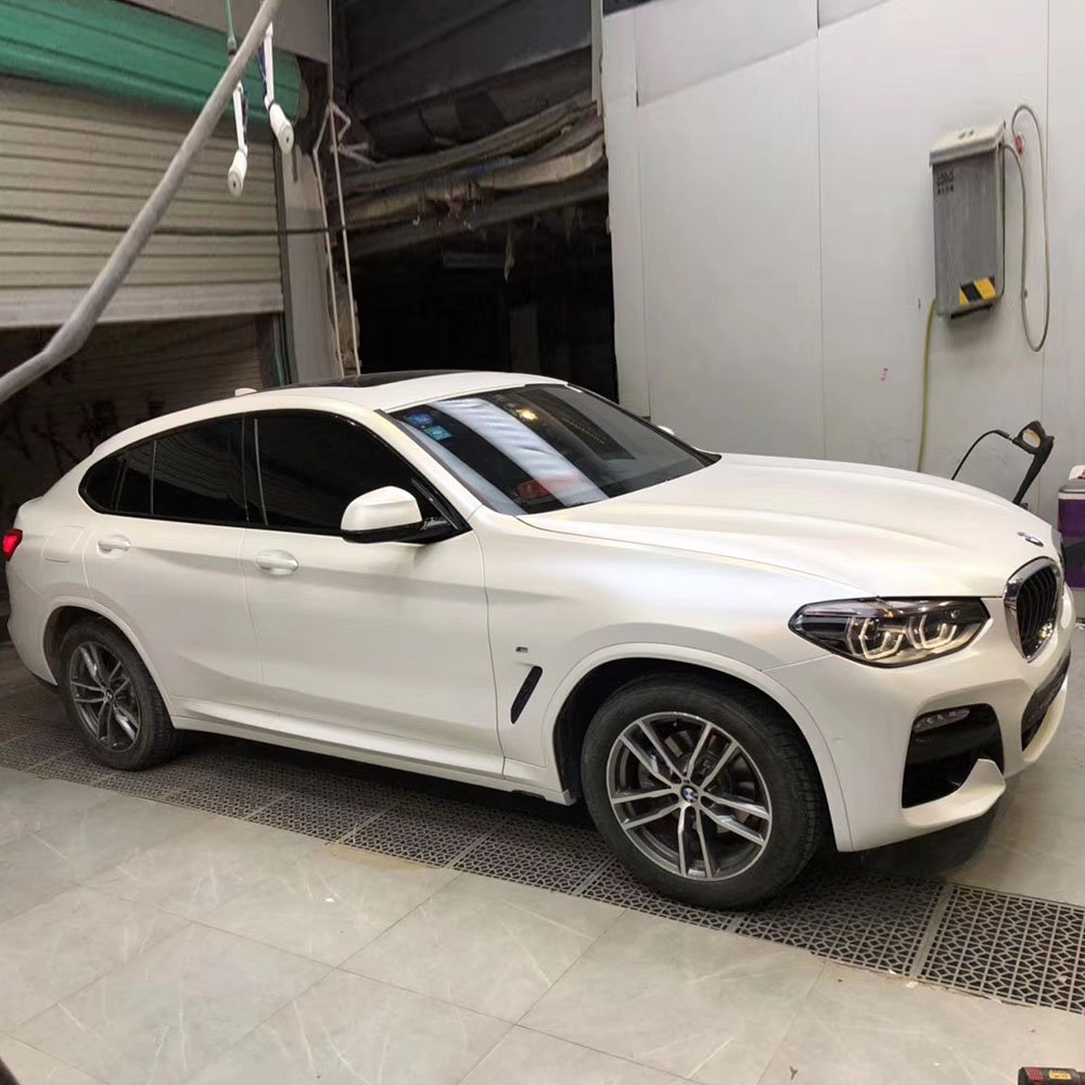 WRAPMASTER 5*56ft Satin Metallic white car Vinyl film Car vinyl Wrapping film