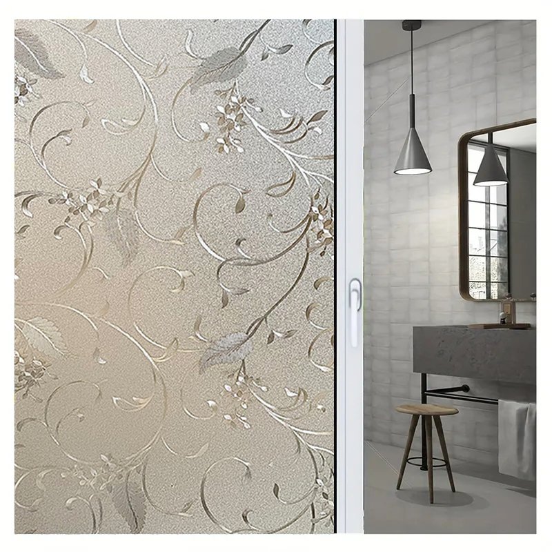 Non-Adhesive Static Cling Window Film for Home PET Material Roll Shape Decorative Glass Film Sunlight Blocking Bedroom Windows
