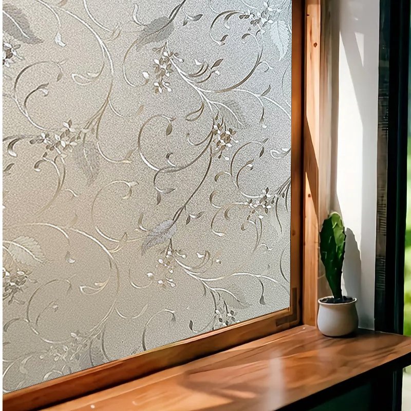 Non-Adhesive Static Cling Window Film for Home PET Material Roll Shape Decorative Glass Film Sunlight Blocking Bedroom Windows