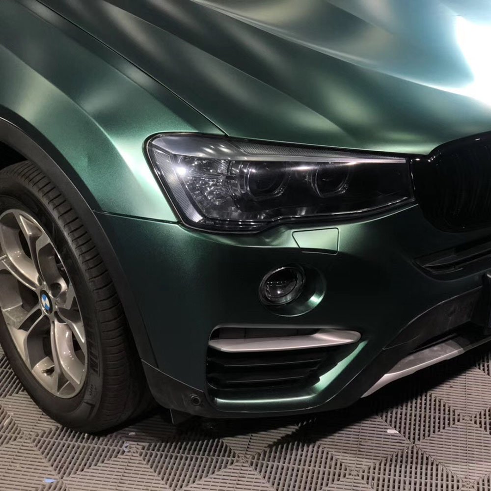 WRAPMASTER 5*56ft Satin Metallic dark green vehicle wraps Car vinyl Wrapping film