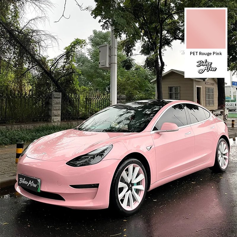 Factory Stickers Top Quality PVC Material Stickers Waterproof Car Gloss Rouge Pink Vinyl Wrap Film