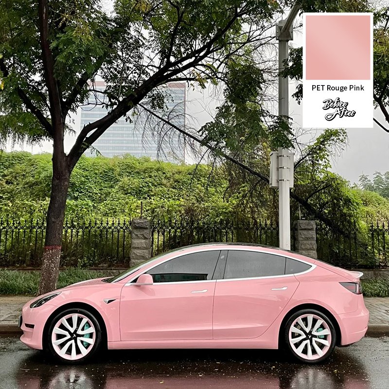 Factory Stickers Top Quality PVC Material Stickers Waterproof Car Gloss Rouge Pink Vinyl Wrap Film